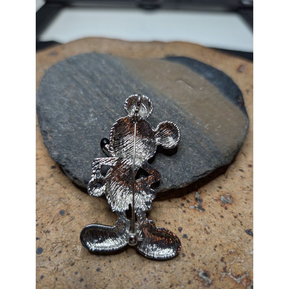 Mickey Mouse Rhinestone Broach – Pink Glitter, Vintage Style, Disney-Inspired - Picture 5 of 5